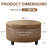 Duanys Faux Leather Upholstered Round Storage Ottoman-1685295806