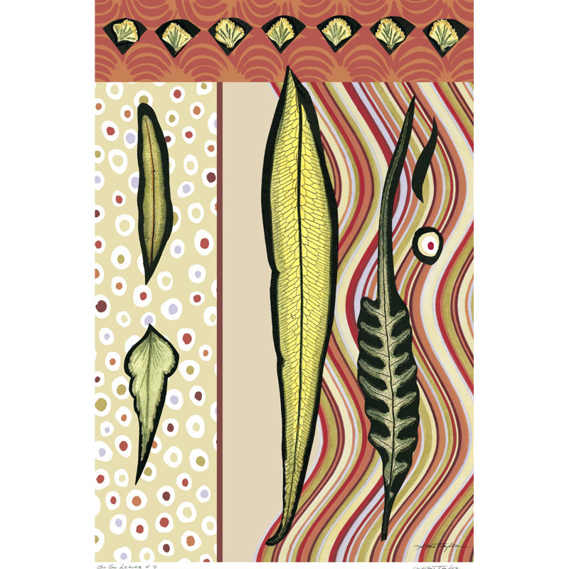 Go Go Leaves IV by Kris Taylor - Wrapped Canvas Art Prints, 46cm H x 30cm W