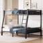 Metal Bunk Bed With Ladder And Slats Support Teens