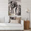 Zèbre avec rayures contrastantes noires et blanches IV - peinture sur toile-67391480-67391482