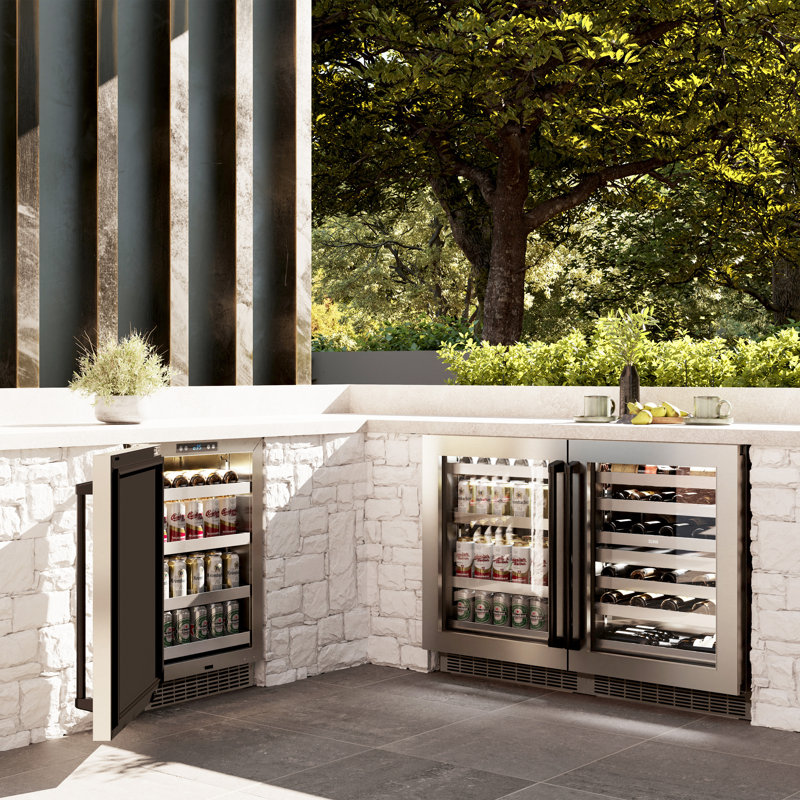 23.88 44 Bottle Wine Refrigerator, Black/Silver