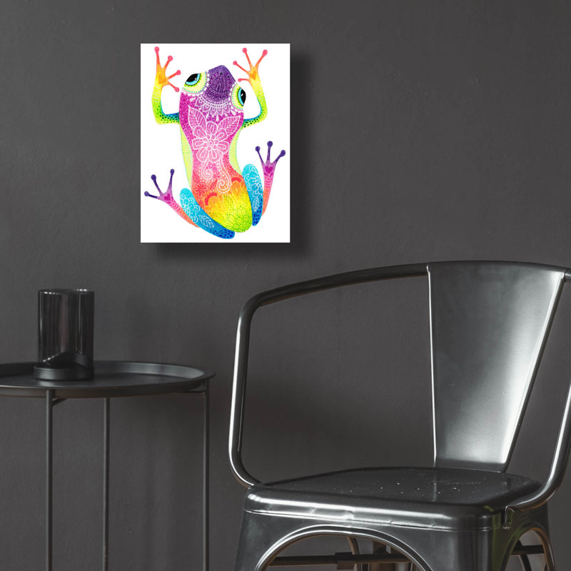 «Rainbow Frog» par Hello Angel, H 16 po x l 12 po x P 0,13 po