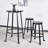 Akaysia 3-Piece Modern Industrial Metal Bar Table Set for Small Spaces and Breakfast Nooks-1865692034-1865725278