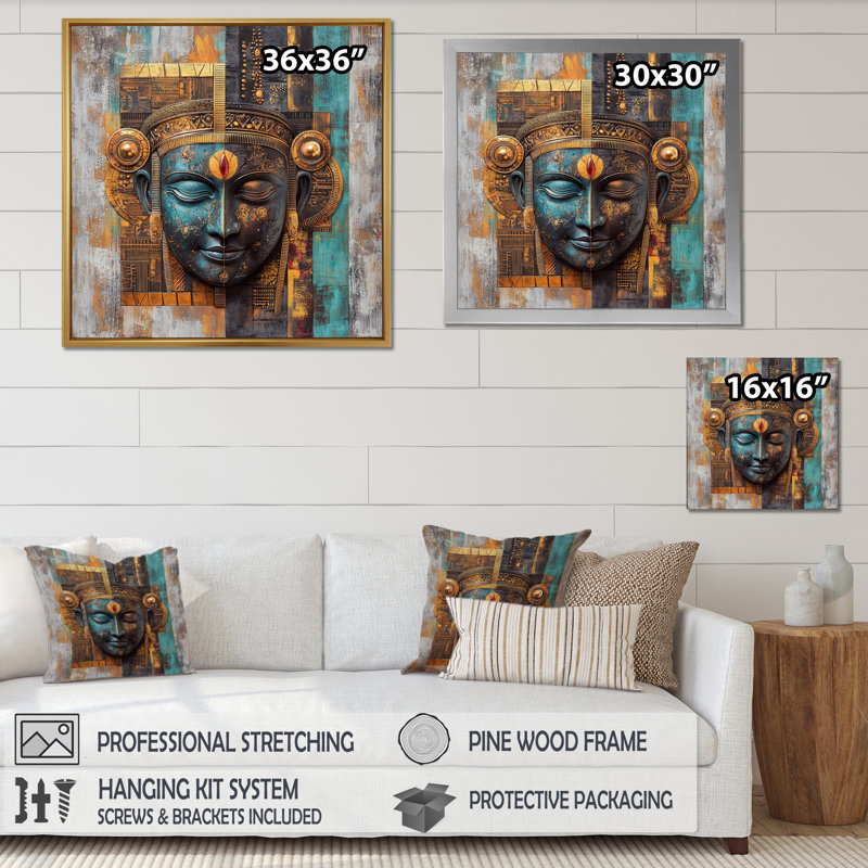 Timeless Journey of Hinduism - Hindouisme, impression d'art mural, H 16 po x l 16 po, Doré