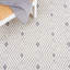 Tapis géométrique en laine / polyester tissé à la main Manya en blanc / bleu-1806085224