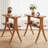 2-Tier End Table Set (Set Of 2), 24.6'' Tall Side Table With Solid Wood Legs-1219242237