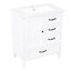 Meuble-lavabo 30 po avec lavabo en céramique avec tiroir, porte et meuble-lavabo