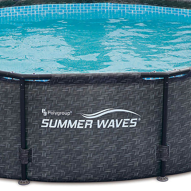 Summer Waves Steel Round Frame Set Pool 30'' H x 120'' W x 120'' L