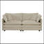 Ensemble de canapé-lit 2 pièces rembourré en chenille beige pour bureau à domicile, etc.
