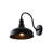 Farmhouse Outdoor Gooseneck Barn Wall Light with Dome Matte Black-120325219
