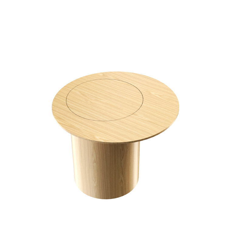 Cilíndrica End Table, Sand, 19.69" H x 23.62" W x 23.62" D