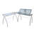 Courson L-Shaped Glass Top Drafting Table-105078795