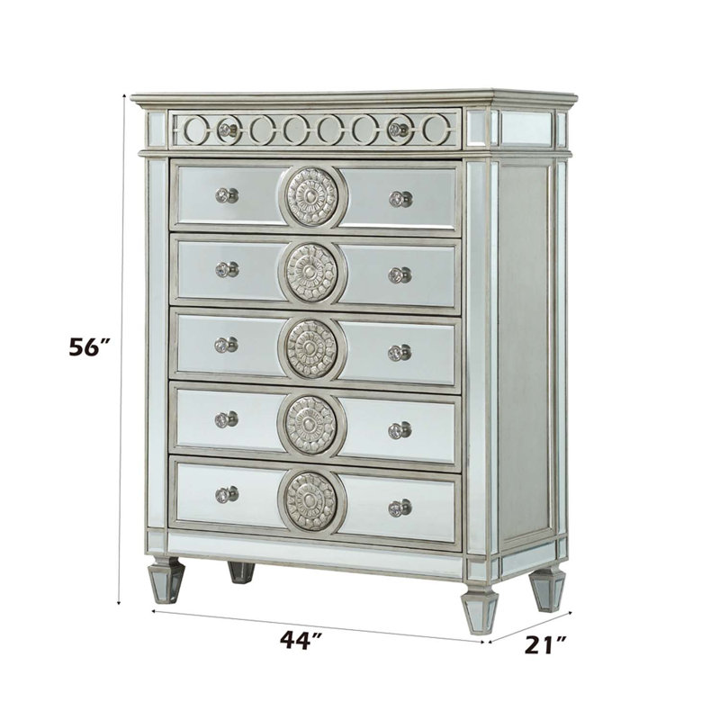 Commode 6 tiroirs avec miroir Varian