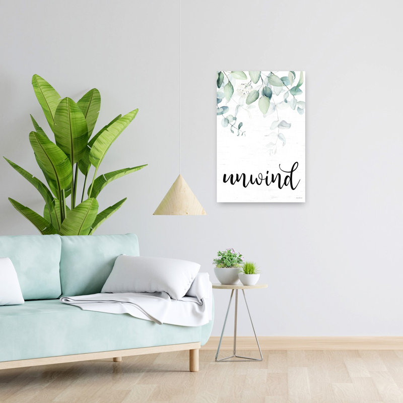 «Unwind Leaves», art contemporain abstrait, H 24 po x l 16 po