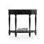 Console demi-cercle en bois massif noir-1861371669