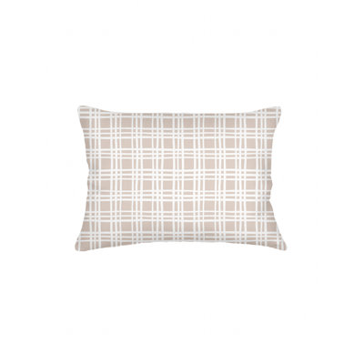 Printed Pillows Linen Plaid Accent Pillow