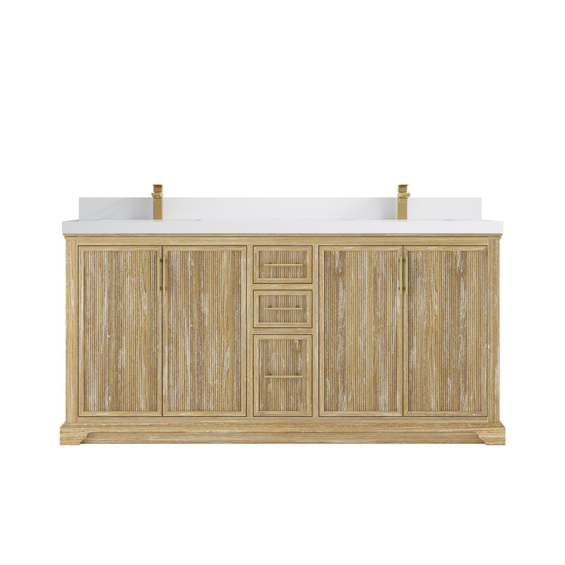 Ensemble de meuble-lavabo double 72 po Enrichetta, Blanc