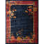 Tapis art déco chinois antique bleu marine