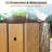 Long-Lasting 8Ft X 4Ft Metal Shed - Coffee For Outdoor Storage Purposes 8X4 Ft With Anchors Stability Patio-126814475