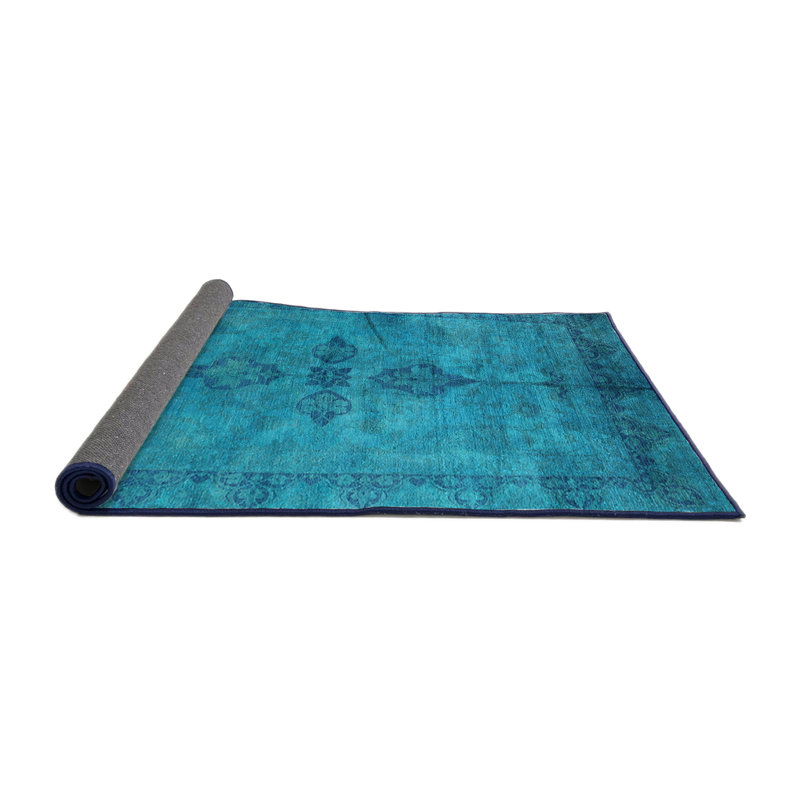 Tapis oriental bleu, Rond 3 pi