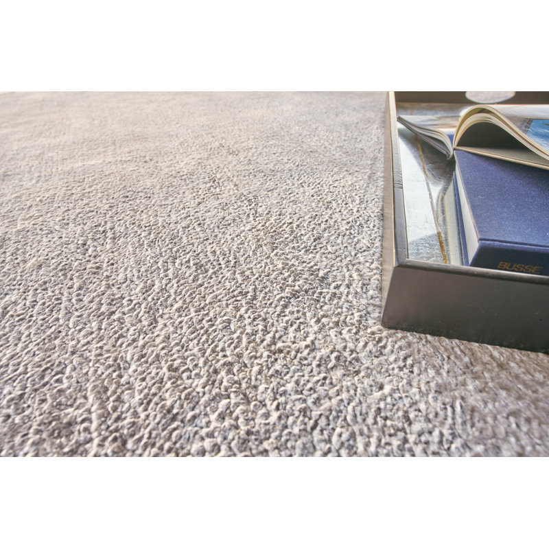 Plush Area Rug in Light Silver, Rectangle 10' x 14'