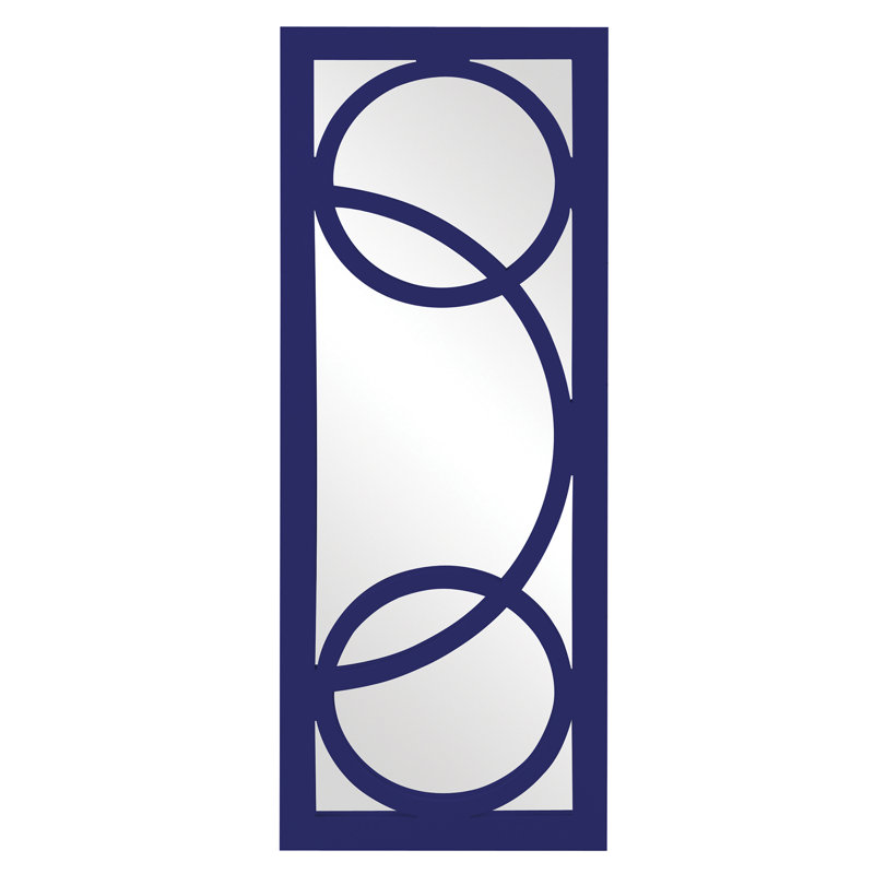 Lacquer Modern & Contemporary Accent Mirror, Navy