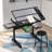 Williston Forge 35" x 24"  Modern Glass Drafting Table with Stool, Adjustable Height Art Desk with Tilt Top, Drawers & Slide-Out Shelf, Black GAF-6I2I-42 Series