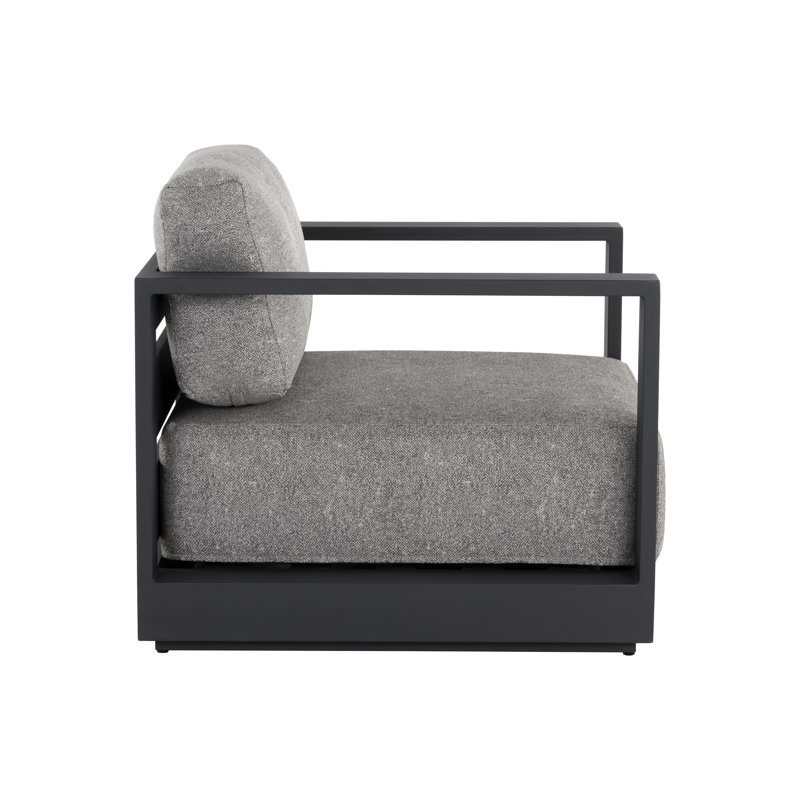 Tavira Outdoor Lounge Chair, Gray, Black