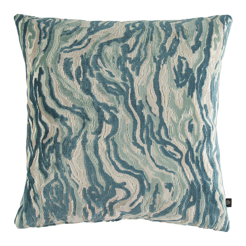 Housse de coussin Sky Velvets, Bleu sarcelle foncée