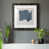 Papier encadré noir vieilli