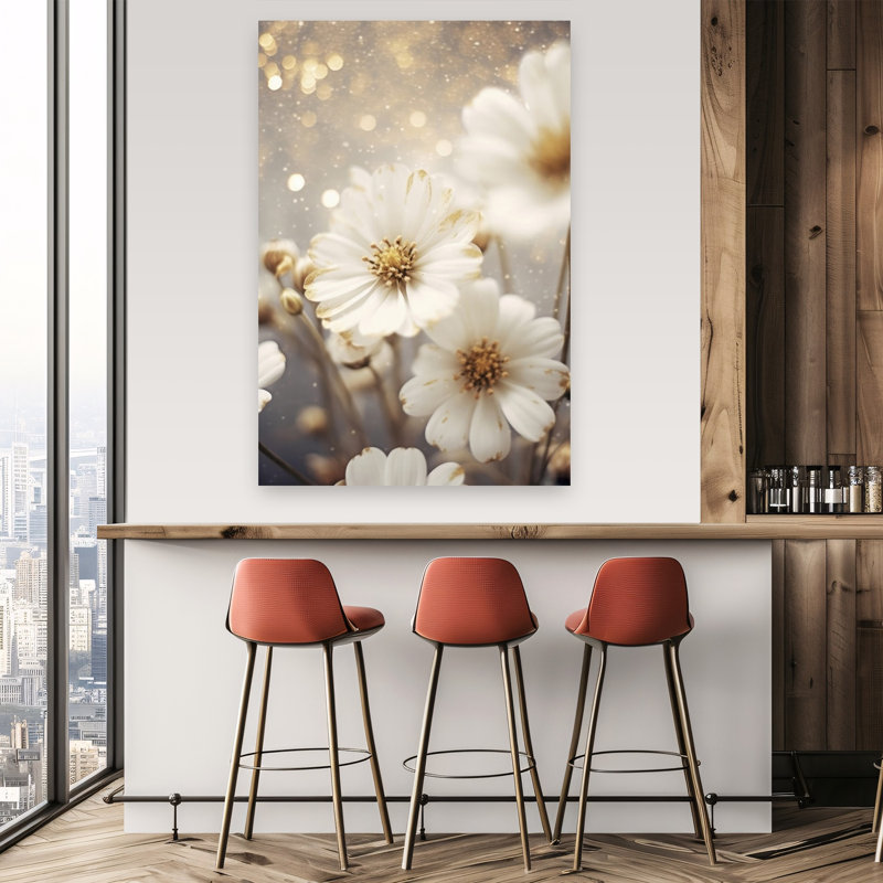 Petals In Starlight Delicate Elegant Ethereal Flower Nature Wall Art Print, 152.4cm H x 101.6cm W