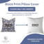 Housse de coussin en lin épais et imprimé à la main Fabividine Sudhrasan Jaal, coussin décoratif bleu marine pour canapé, lit et chaises d'appoint-1053784705