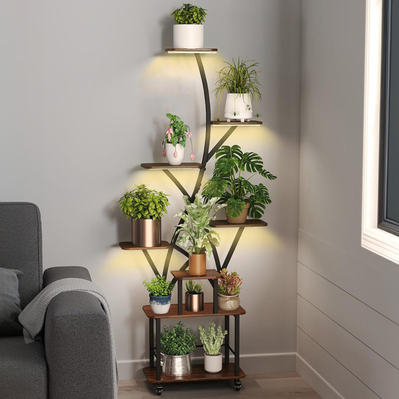 Support pour plante d'intérieur avec lumière de croissance