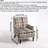 1pc, Fabric Single Sofa Chair, Retro Armchair With Striped Linen Fabric
