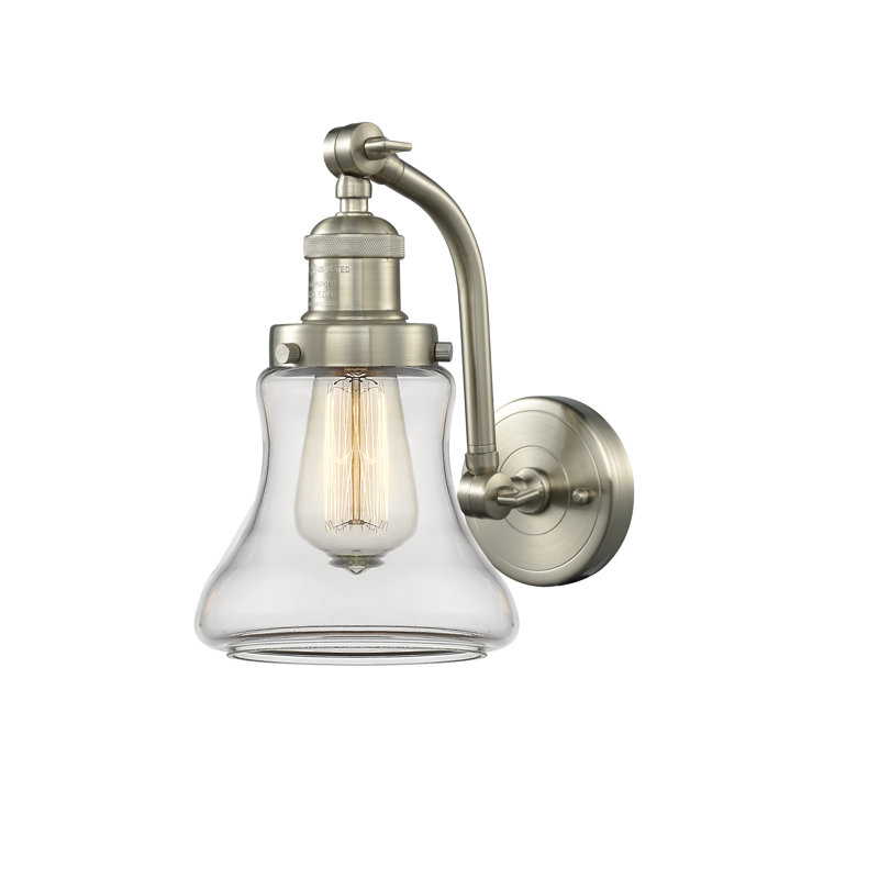 Edda Armed Sconce, Brushed Satin Nickel
