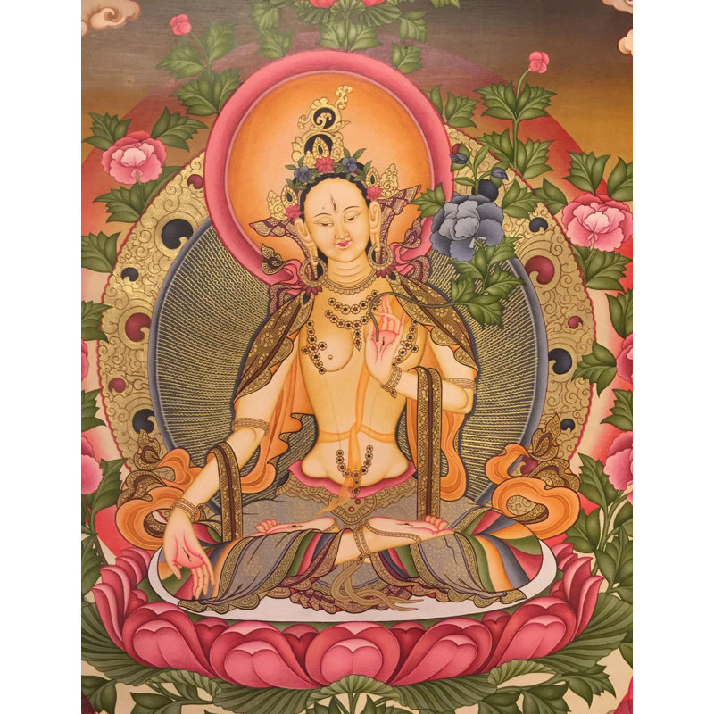 Magnifique Tara blanche (Thangka sans brocart)