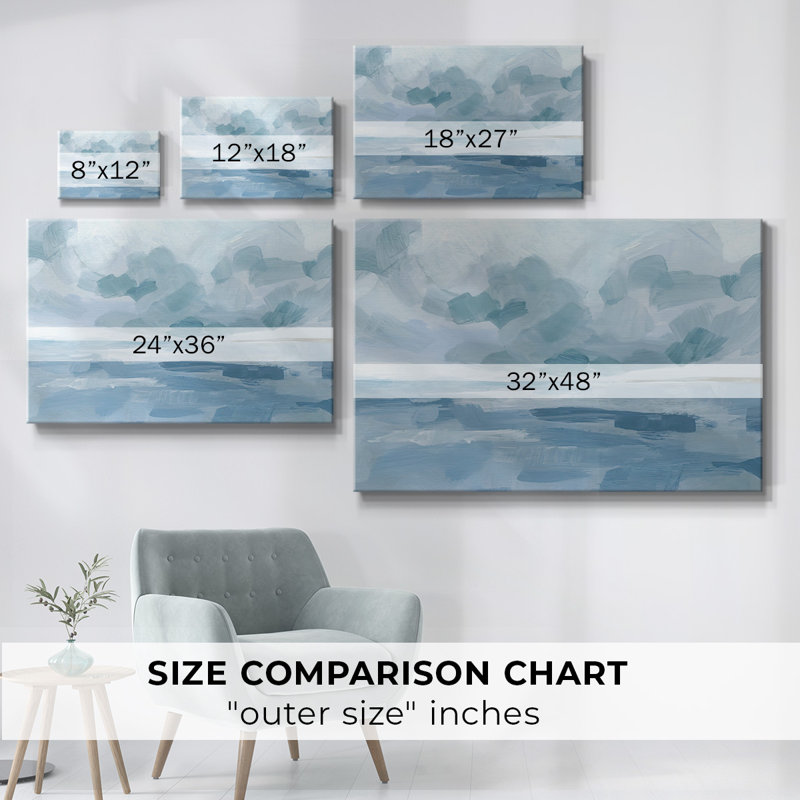 Calm Seascape II-Gallery, toile tendue, H 24 po x l 36 po