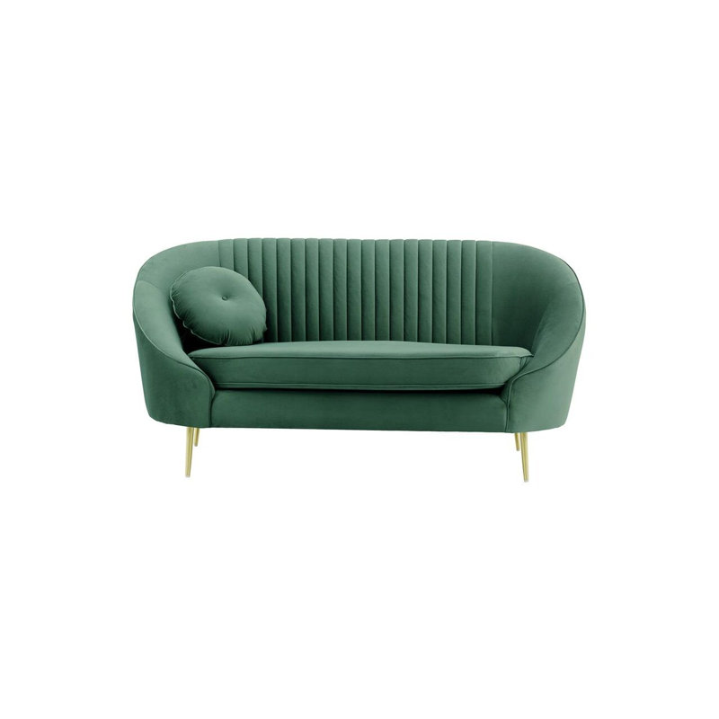 Avlynn 2 Seater Velvet Sofa, Blue