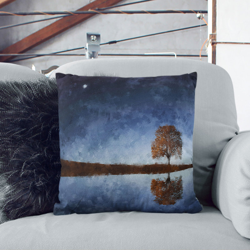 Tree at Dusk Vol.3 Scatter Cushion with Filling, Stone, 40cm H x 40cm W x 15cm D