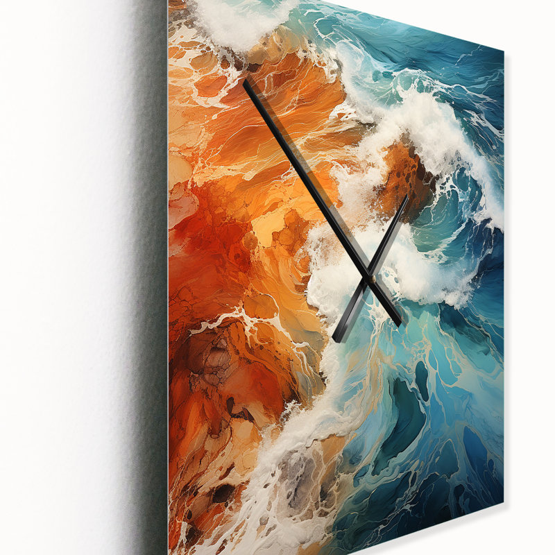 Beach Photo Coastal Impressions VI - Nautical & Beach Modern Wall Clock, Large