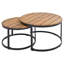 Ensemble de canapés modulaires d'extérieur 6 pièces avec tables basses gigognes et sièges avec coussins pour terrasse, porche et jardin (beige) TREXM