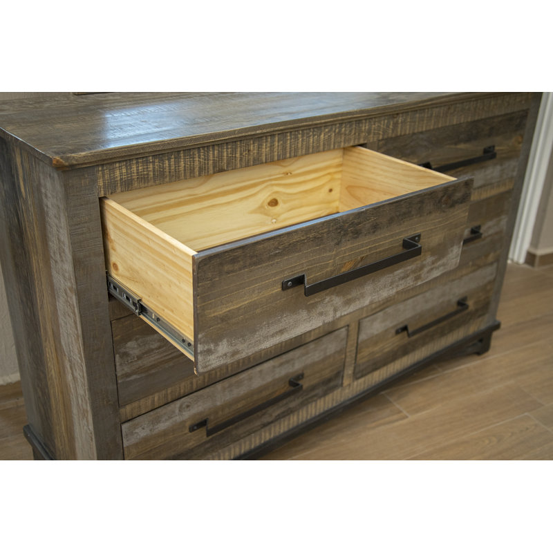 Commode 6 tiroirs Loft Brown
