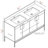 Tortola 60'' Double Bathroom Vanity with Sintered Stone Top-2049803707-2049803711