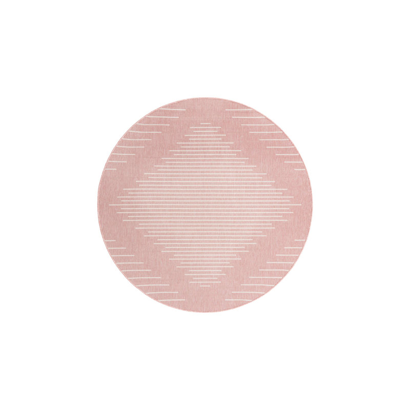 Striped Indoor / Outdoor Rug, Round 7'10"