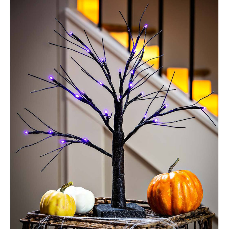 Glittered Battery Lighted Tree