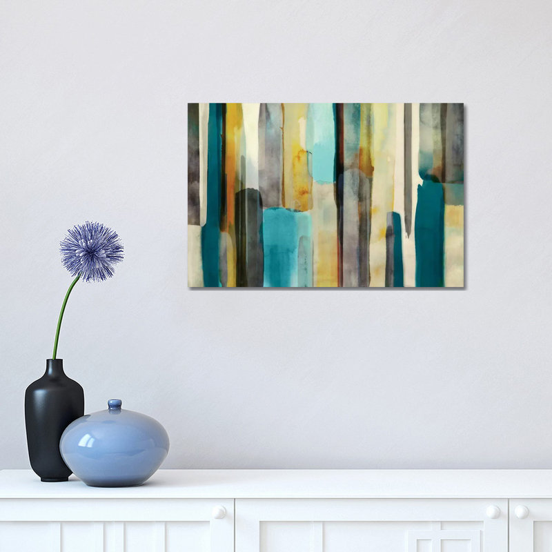Woven In Teal by Edward Selkirk - Print on Canvas, No Frame, 101.6 cm H x 66.04 cm W x 3.175 cm D