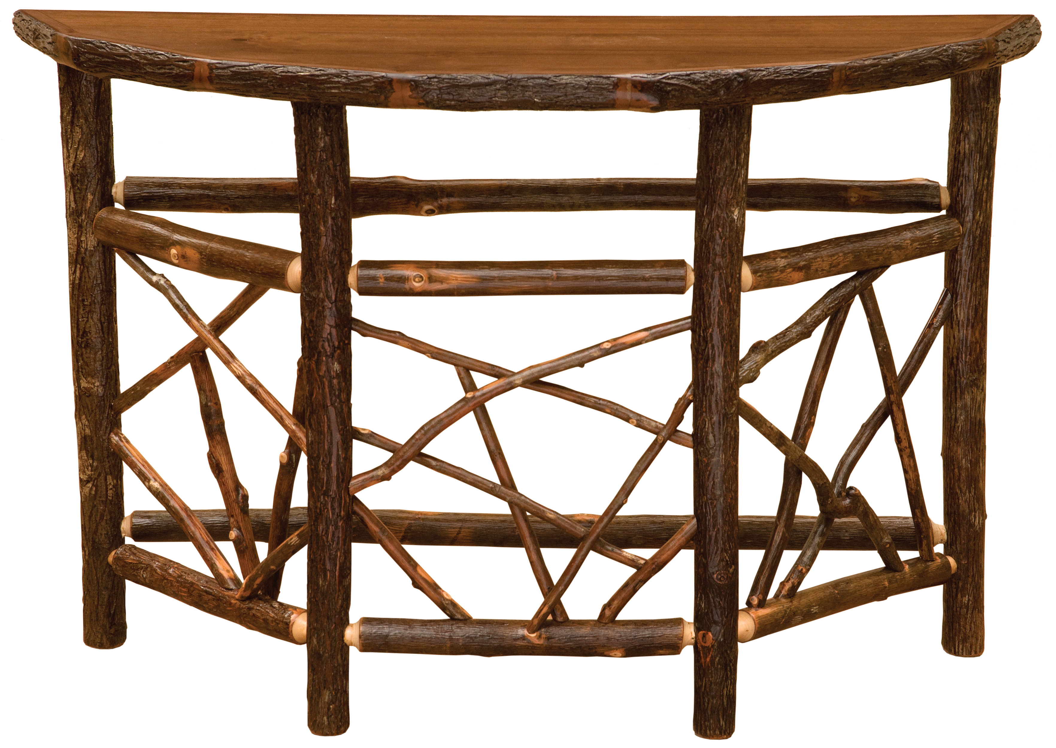 Fireside Lodge Hickory Console Table Espresso