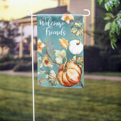 Drapeau de jardin en polyester 18 x 12,5 po Ashleey