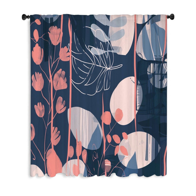 Rideaux de fenêtre Twirling Flora, L 50 po x L 84 po