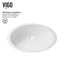 Lavabo de salle de bain vasque ovale blanc mat ™ Stone avec robinet H 12 po L 23 po x l 14 po x H 4 po Wisteria